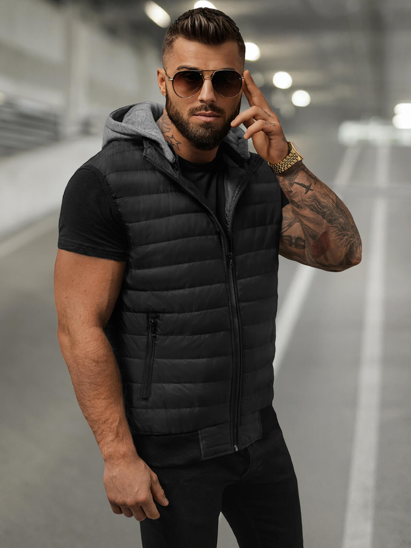 Безрукавка чоловіча Чорна OZONEE JS/8M983/392