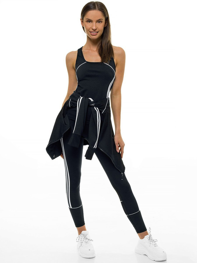 Жіночий спортивний костюм з трьох частин Чорний OZONEE JS/YW06018/1/11