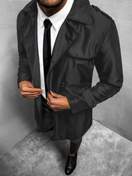 Płaszcz męski czarny OZONEE O/5624