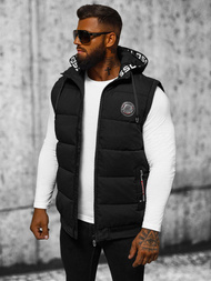 Kamizelka męska z kapturem czarna OZONEE JS/84M3028/392