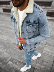 Kurtka męska jeans niebieska OZONEE BN/6629