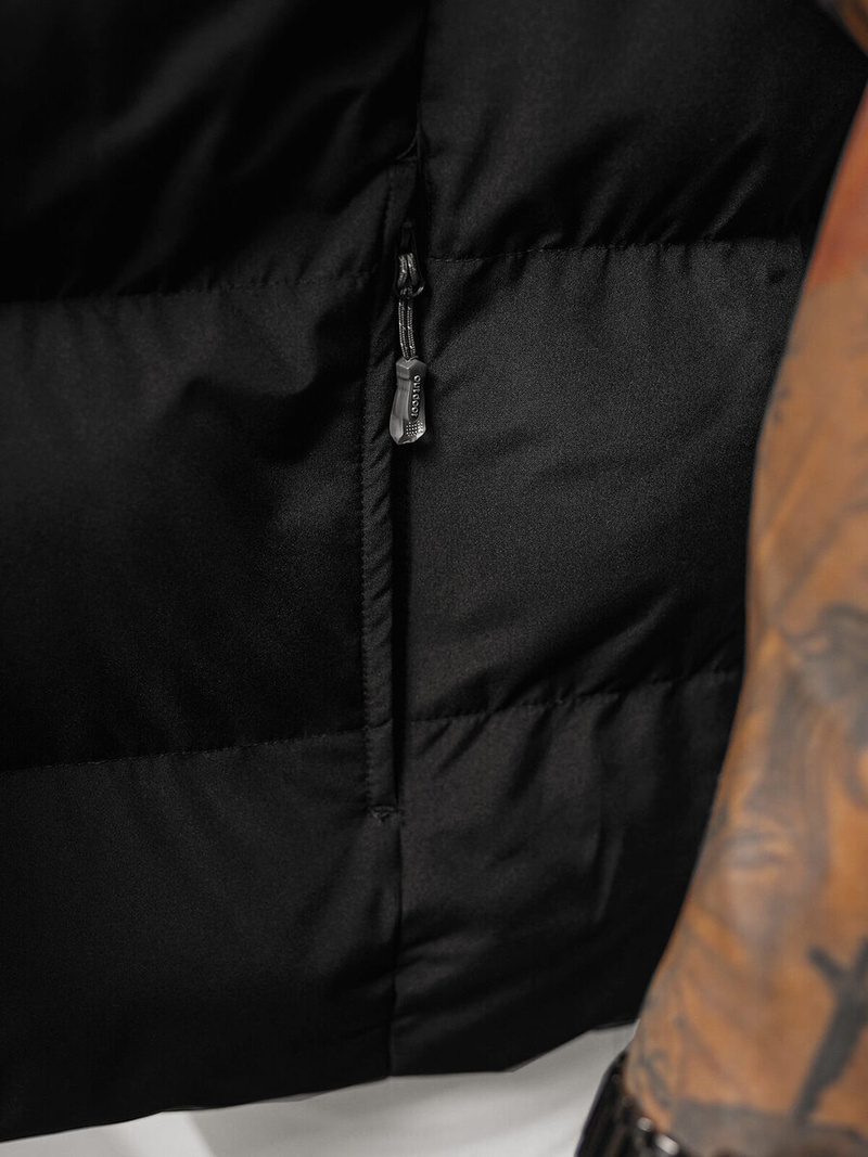 Kamizelka męska pikowana czarna OZONEE JS/18M1159/392