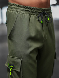 Spodnie męskie chino joggery khaki OZONEE O/CP150Z