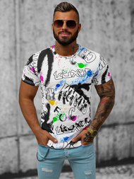 T-shirt męski biały OZONEE JS/8T967