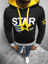 Bluza z kapturem męska czarna OZONEE JS/X-53