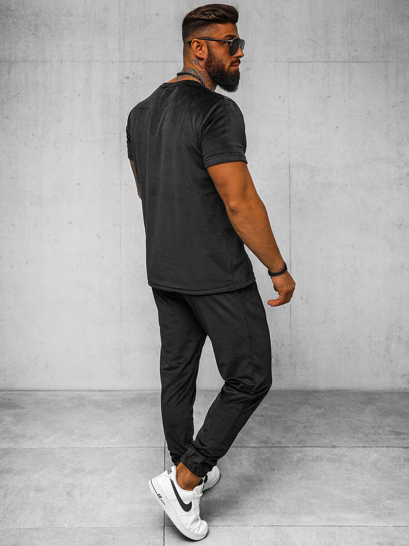 Спортивний костюм чоловічій чорний OZONEE O/12135Z