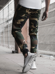 Штани чоловічі джоггери Зелено-камуфляжні OZONEE A/1003