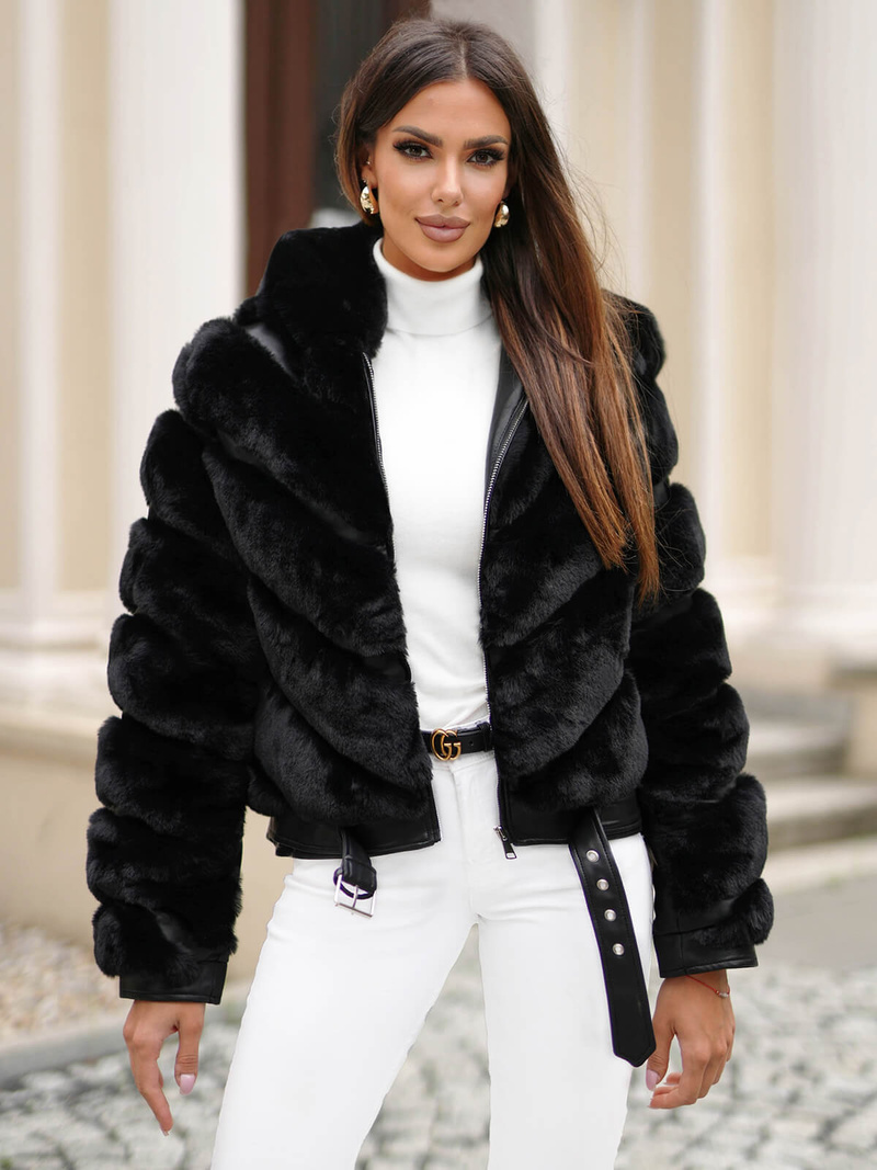 Куртка жіноча чорна OZONEE JS/11Z8165