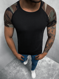 T-Shirt męski czarny-moro OZONEE O/1176
