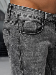 Spodnie jeansowe męskie slim fit czarne OZONEE NB/MP0069NZ