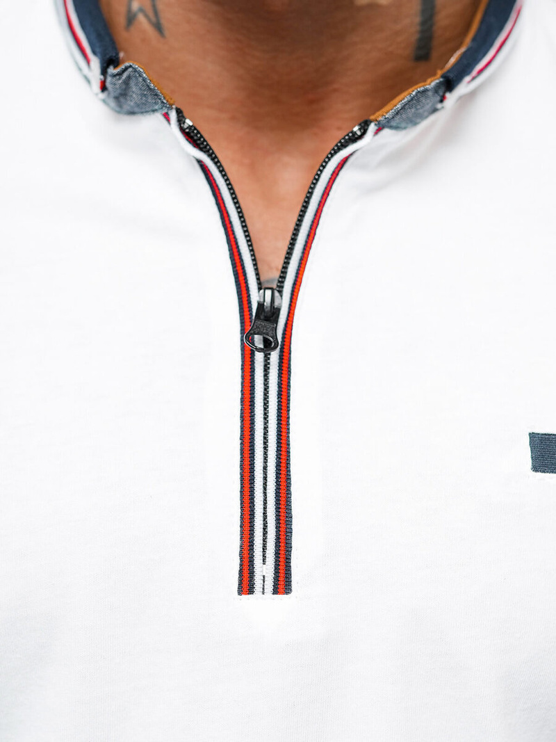 Футболка Поло Чоловіча Бiла OZONEE O/DA829