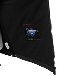 Kurtka softshell męska z kapturem czarno-żółta OZONEE GE/12267