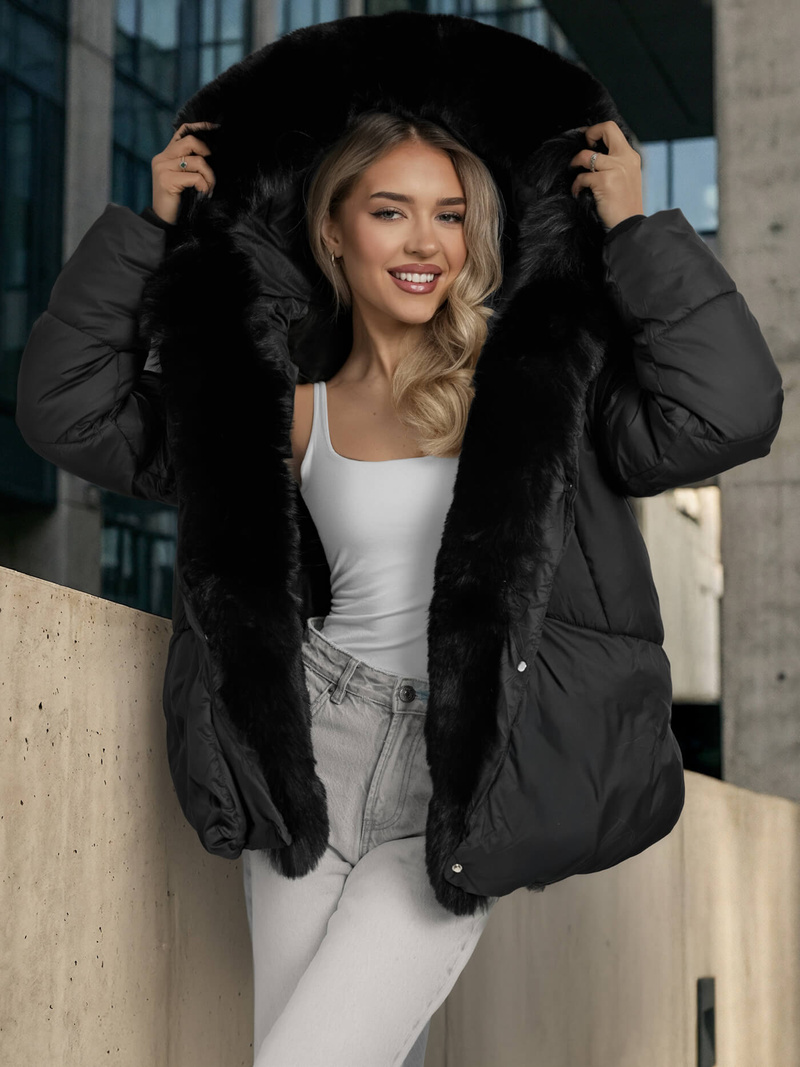 Куртка жіноча чорна OZONEE O/16M9179/392Z