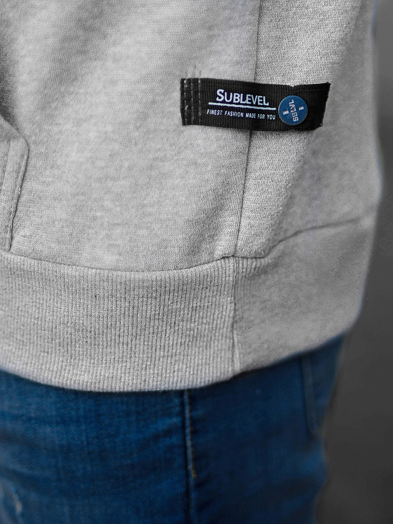 Bluza z kapturem męska szara OZONEE O/H1060