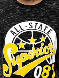 T-Shirt męski czarny OZONEE JS/KS2043