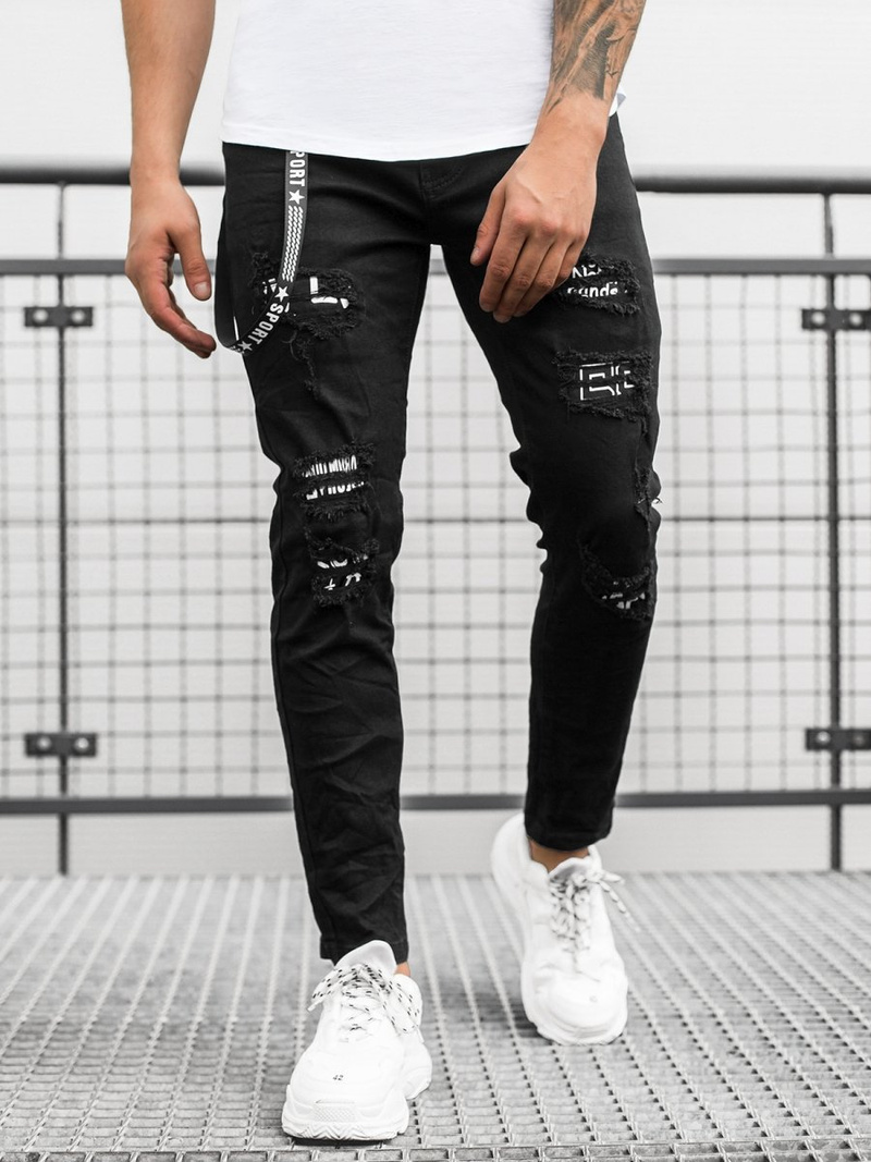 Джинси чоловічі Чорнi OZONEE O/TF061Z