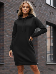 Bluza z kapturem damska czarna OZONEE JS/YS10005/3