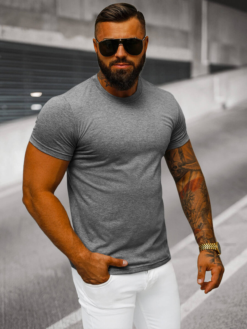 Футболка чоловіча Графітові OZONEE JS/712005/5Z