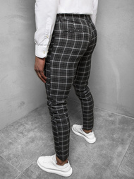 Spodnie męskie chino materiałowe grafitowe OZONEE DJ/5506