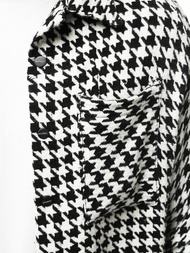 Koszula męska oversize w kratę czarno-biała OZONEE MACH/G809Z