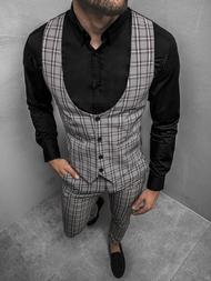 Чоловічий комплект - жилетка та штани чінос Сiра OZONEE DJ/5557