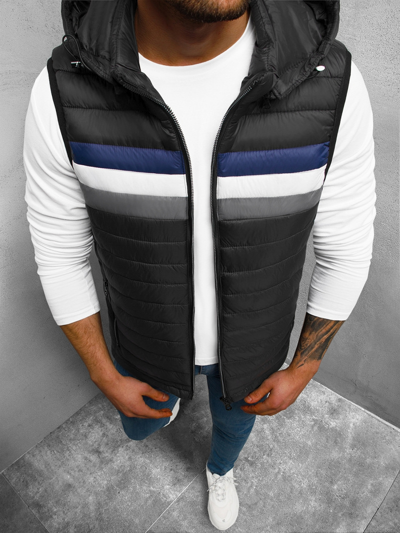 Безрукавка чоловіча Чорна OZONEE N/7107/1