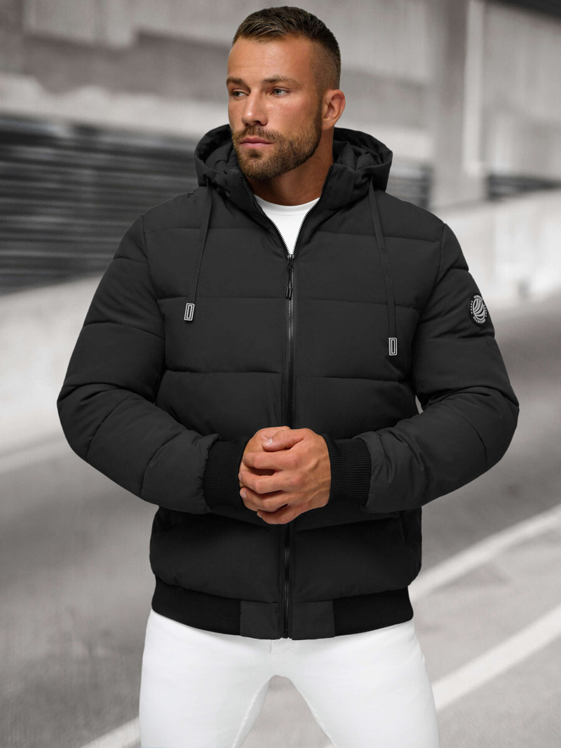 Kurtka zimowa męska czarna OZONEE JS/31M5023/392