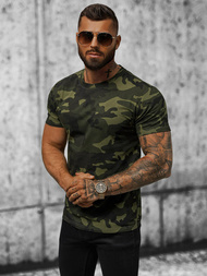 T-shirt męski zielony-moro OZONEE JS/8T233/29