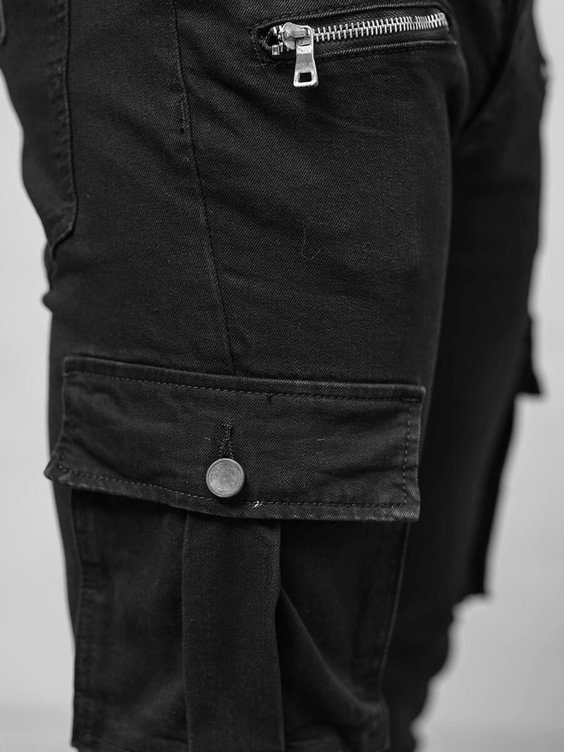 Spodnie jeansowe męskie czarne OZONEE NB/MP0123N