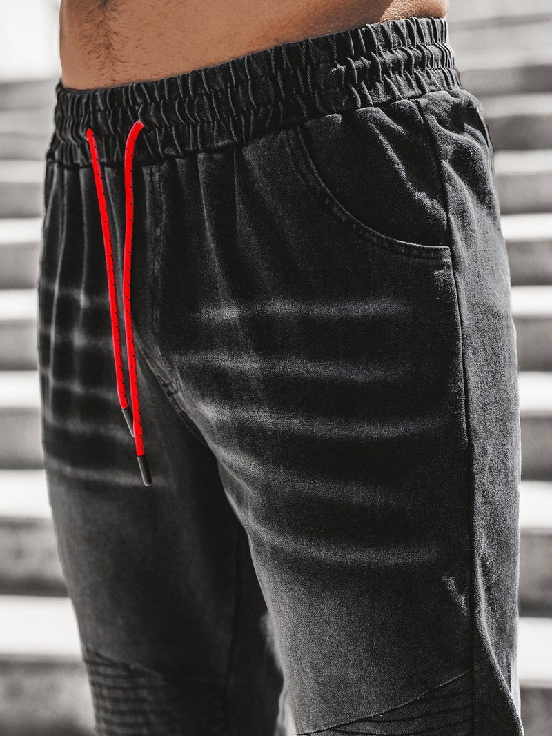 Spodnie męskie jogger czarne OZONEE JS/KK1023