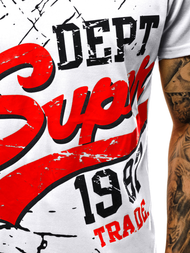 T-Shirt męski biały OZONEE JS/KS1942Z