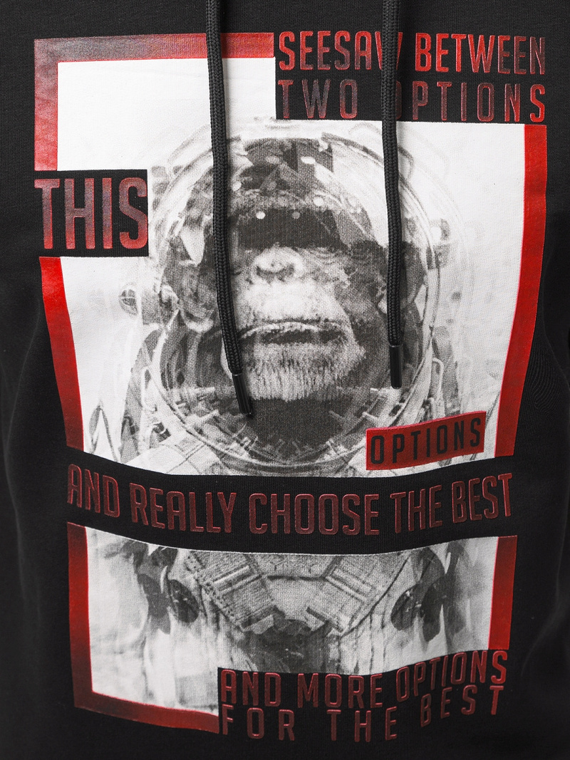 Толстовка чоловіча Чорна OZONEE B/20402010Z