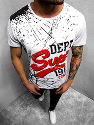 T-Shirt męski biały OZONEE JS/KS1942Z