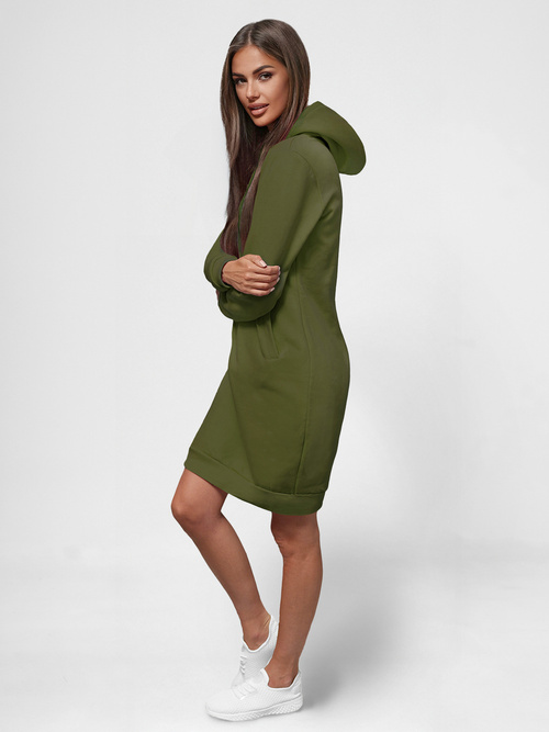 Bluza z kapturem damska khaki OZONEE JS/YS10005/29Z