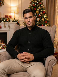 Светр чоловічій Чорний OZONEE NB/MM6020/4Z