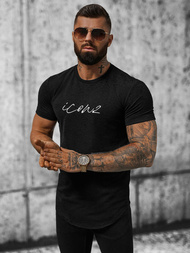 T-Shirt męski czarny OZONEE O/P1108