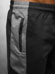 Spodenki dresowe męskie czarne OZONEE JS/68026