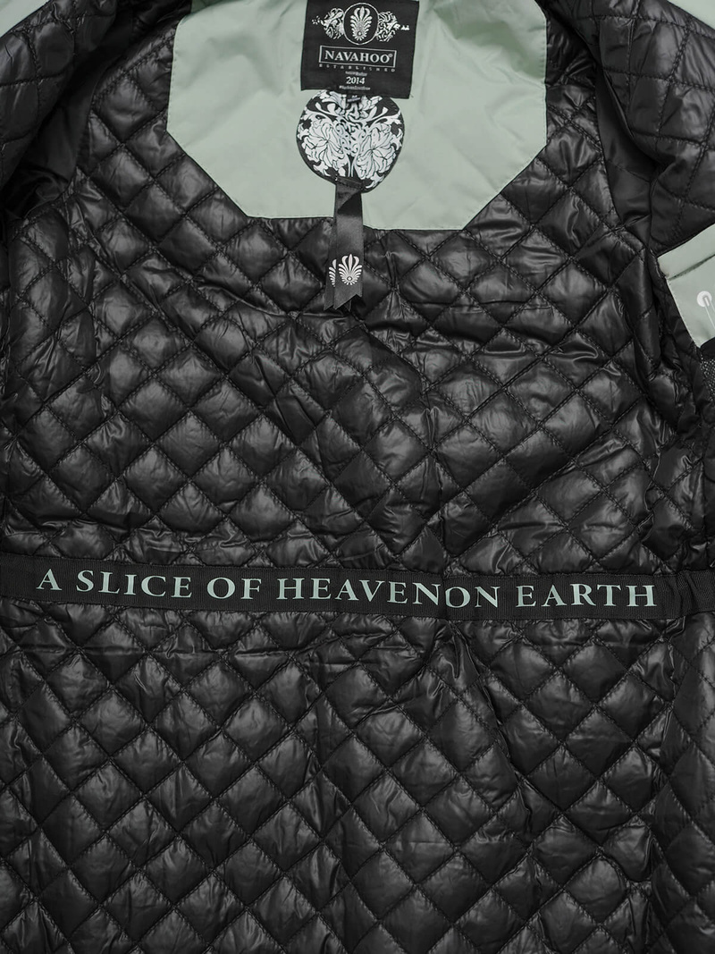 Kurtka zimowa damska długa pikowana miętowa OZONEE O/W377