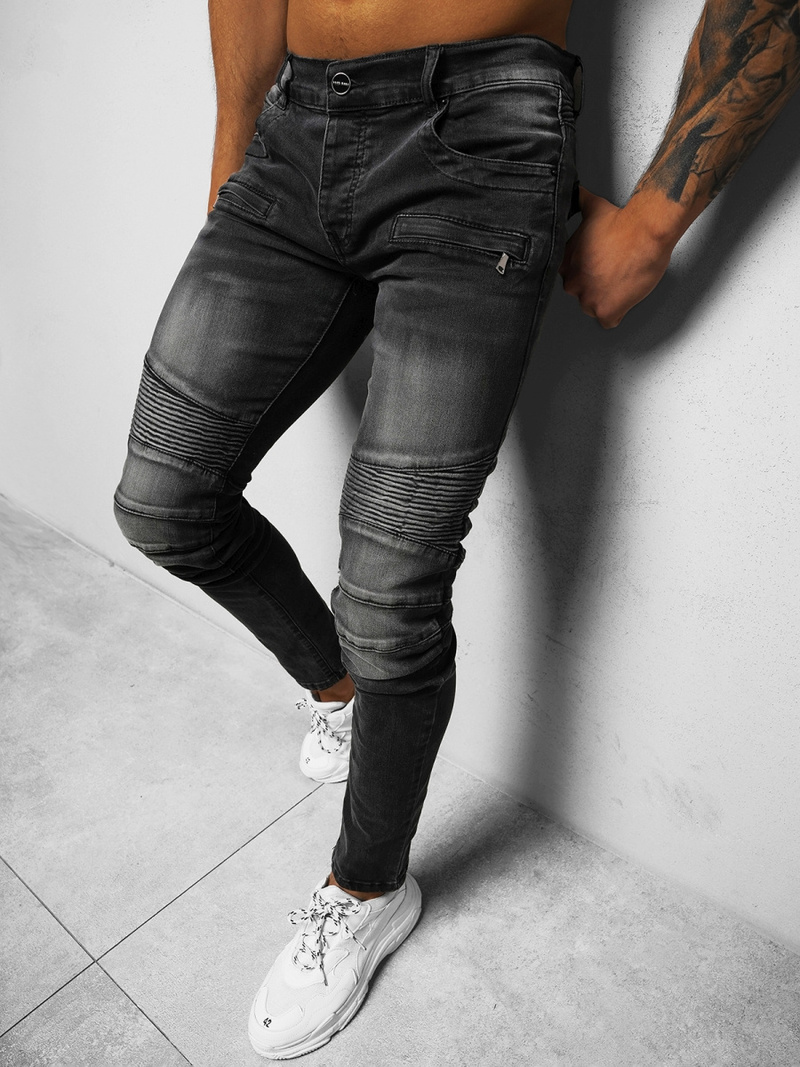 Spodnie jeansowe męskie szare OZONEE NB/MP0029G