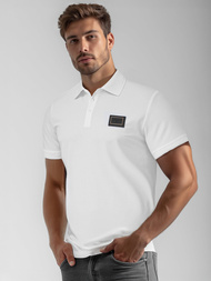 Koszulka męska polo biała OZONEE NB/MT3124Z