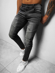 Spodnie jeansowe męskie grafitowe OZONEE NB/MP0028G