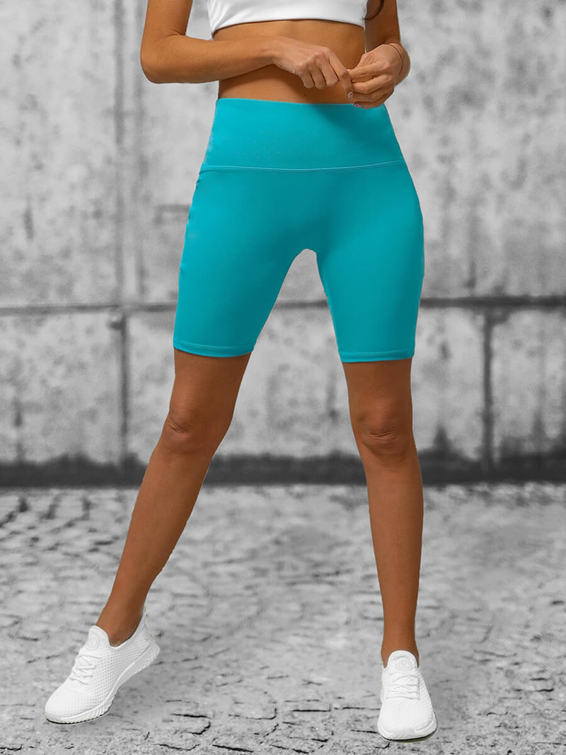 Legginsy krótkie damskie kolarki turkusowe OZONEE O/YY9232A