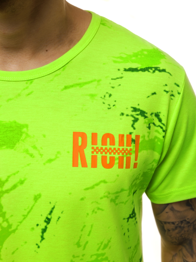 T-Shirt męski zielony OZONEE JS/KS1976Z