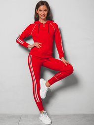 Komplet sportowy dwuczęściowy damski czerwony OZONEE JS/HD070/5Z