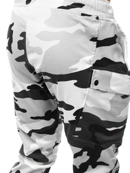 Spodnie męskie chino joggery czarno-białe OZONEE O/11103