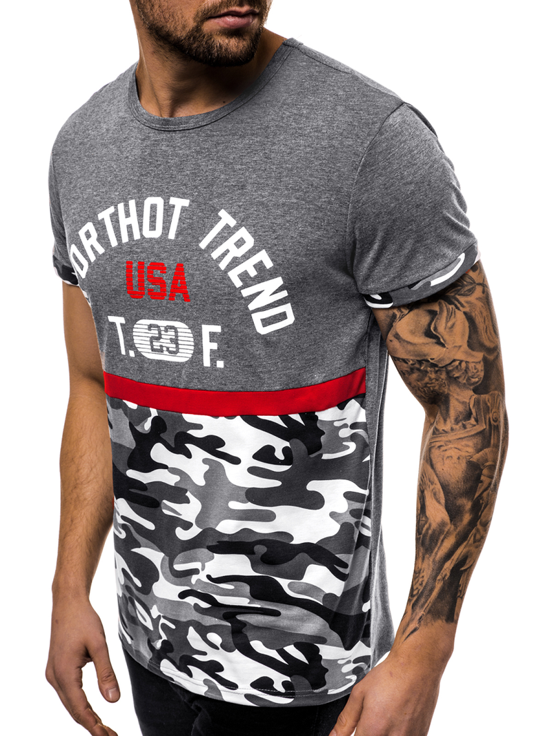 Футболка чоловіча Темно-сірий OZONEE JS/SS10983