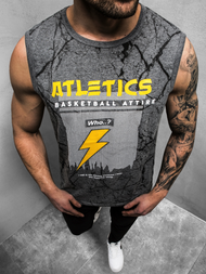 Футболка чоловіча графіт OZONEE JS/SS11028Z