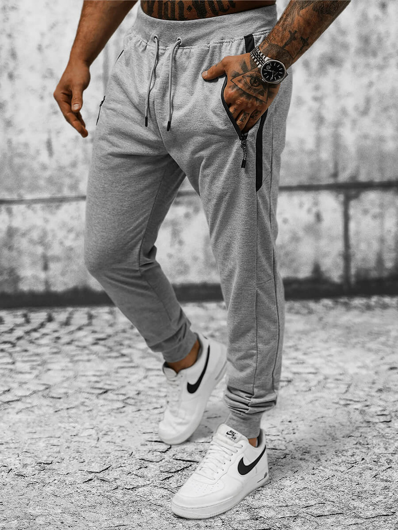 Spodnie dresowe męskie szare OZONEE JS/8K212B