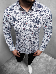 Koszula męska w kwiaty OZONEE EP/K03Z