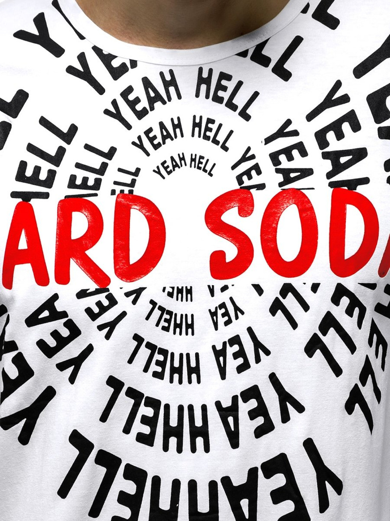 Футболка чоловіча Бiлий OZONEE JS/KS1948